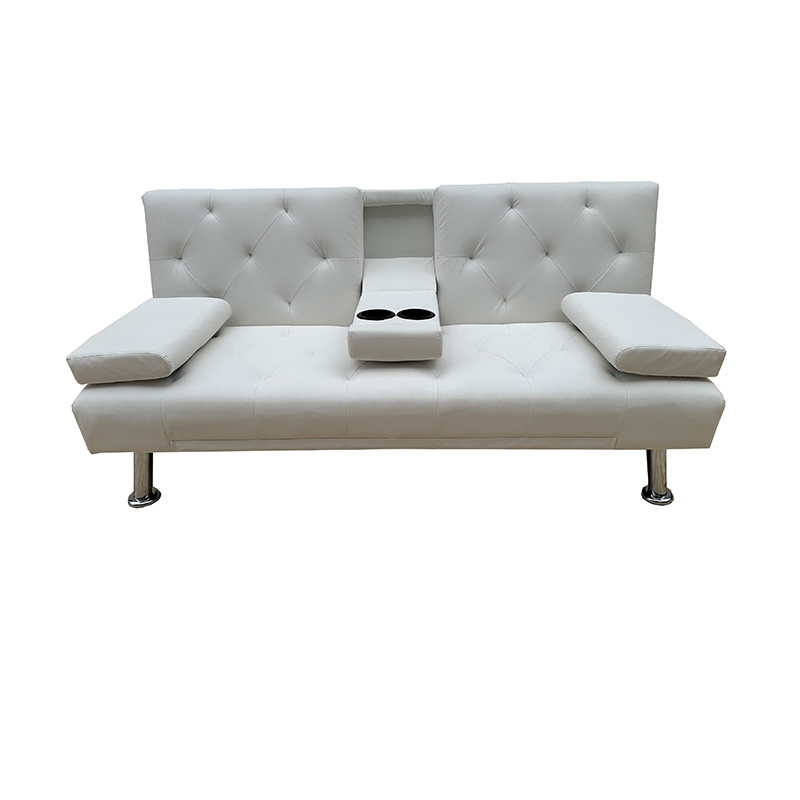 REST WHITE PU ΚΑΝΑΠΕΣ-ΚΡΕΒΑΤΙ 168X88X79εκ.