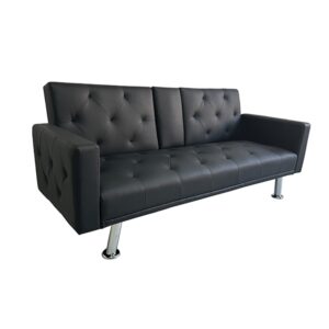 REST/ARMS BLACK PU ΚΑΝΑΠΕΣ-ΚΡΕΒΑΤΙ 188X88εκ.