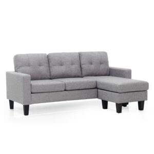 LIANA S GREY ΥΦΑΣΜΑ ΚΑΝΑΠΕΣ ΓΩΝΙΑ 185Χ126X84εκ.