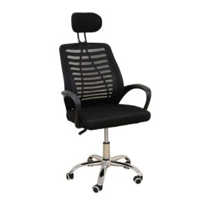 A9951 ΜΑΥΡΗ ΠΟΛΥΘΡΟΝΑ ΓΡΑΦΕΙΟΥ 59X61X42-108/51-120εκ.
