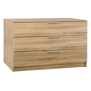 DRAWER Συρταριέρα με 3 Συρτάρια, Απόχρωση Sonoma
