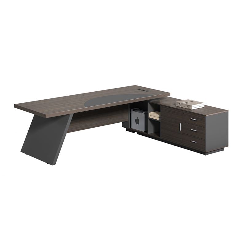 MASTER Γραφείο Δεξιά Γωνία, Απόχρωση Grey Walnut