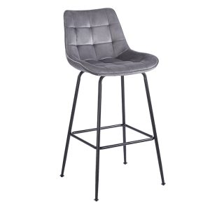 ERMINA GREY VELVET ΥΦΑΣΜΑ 75εκ. ΣΚΑΜΠΟ ΜΕΤΑΛΛΙΚΟ 49X50X75-104εκ.