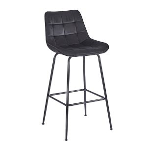 ERMINA BLACK VELVET ΥΦΑΣΜΑ 75εκ. ΣΚΑΜΠΟ ΜΕΤΑΛΛΙΚΟ 49X50X75-104εκ.