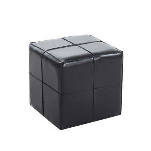 ENZO BLACK PU ΣΚΑΜΠΟ 31X31X31εκ.