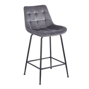 ERMINA GREY VELVET ΥΦΑΣΜΑ 64εκ. ΣΚΑΜΠΟ ΜΕΤΑΛΛΙΚΟ 49X50X64-94εκ.