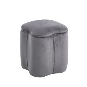 FIONA ΣΚΑΜΠΟ VELVET GREY ΜΕ ΑΠΟΘ. ΧΩΡΟ 30X30X34εκ.