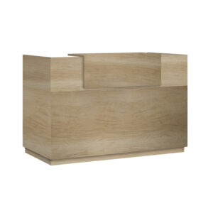 Γραφείο reception Lotus pakoworld σε χρώμα φυσικό 140x70x110εκ