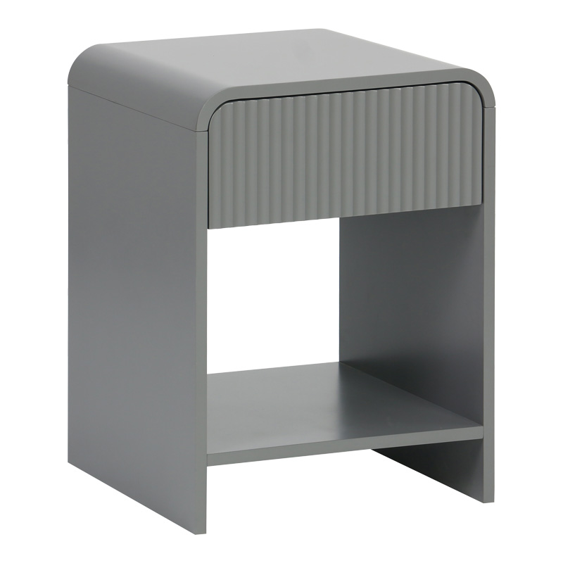 Κομοδίνο Lemperto pakoworld MDF σε γκρι απόχρωση 40x40x53εκ