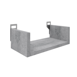 Ραφιέρα τοίχου Derva pakoworld σε cement γκρι απόχρωση 30x15x10cm