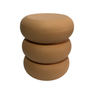 Βοηθητικό τραπέζι Zoubi pakoworld MGO  terracotta Φ35x43εκ